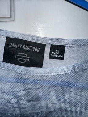 Harley-Davidson Light Blue Heathered Long Sleeve Tee
